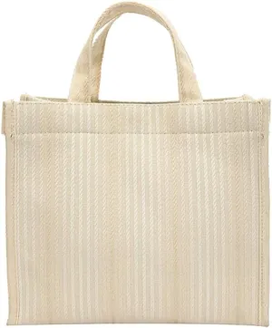 Canvas Bag Shopper Casual Handbag Large Capacity Shopping Shoulder Bag Purse for Women Fashion Bag Striped Bag