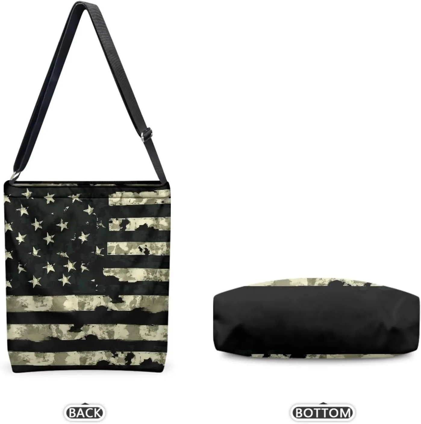 Canvas Crossbody Tote Bag for Women Shoulder Handbag Large Capacity Work Travel Purse with Zipper Pocket