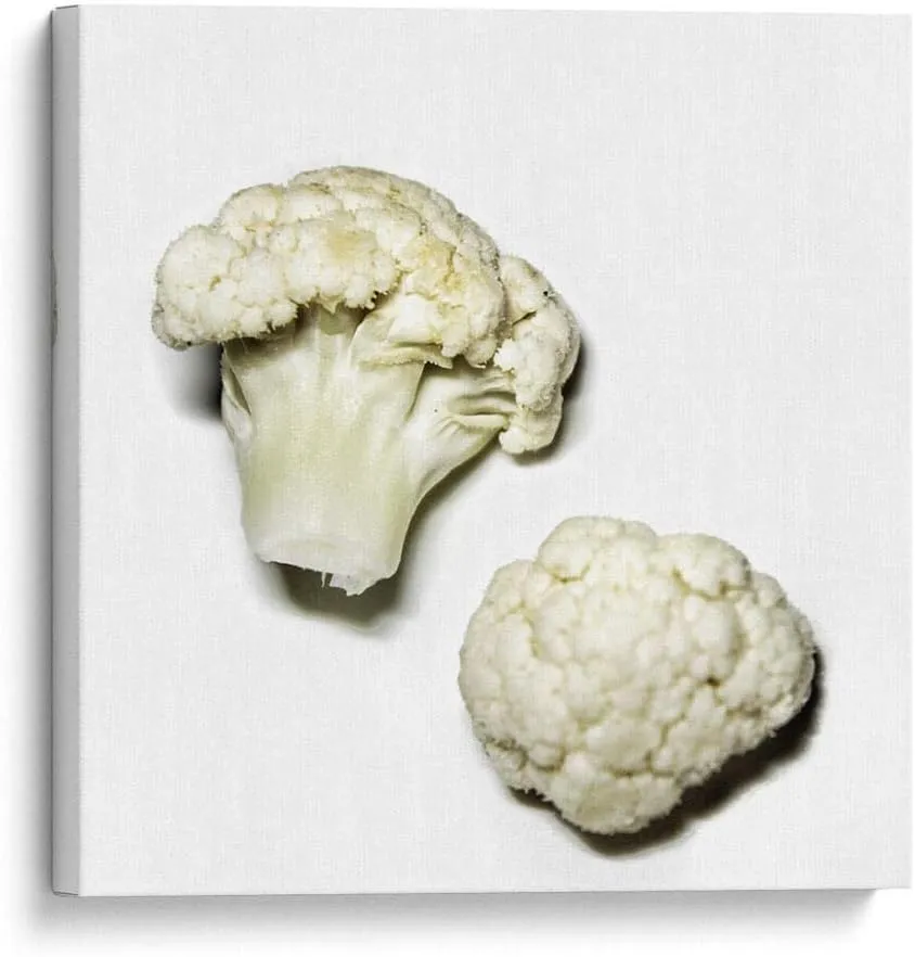 Canvas Lab Canvas Wall Art by Chef Capellini - Cauliflower Food & Decoration - 8 x 8 in - Food Kitchen Ingredients Chef Diet Nutrition