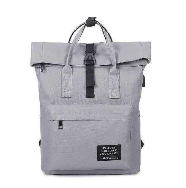 Canvas Nylon School Bag Zipper Laptop Backpacks for Women