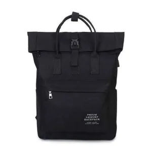 Canvas Nylon School Bag Zipper Laptop Backpacks for Women