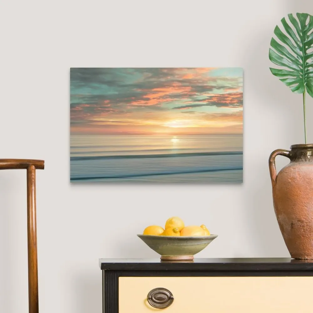 CANVAS ON DEMAND Beach Sunrise Canvas Wall Art Print by Alex Hanson, Contemporary, Home Decor, Ocean Artwork, 24" x16in
