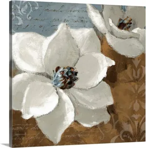 CANVAS ON DEMAND White Magnolias I Canvas Wall Art Print by Lanie Loreth, Home Decor, Artwork, 20"x20" Floral Artwork, 20"x20" Flowers Artwork, 20"x20"