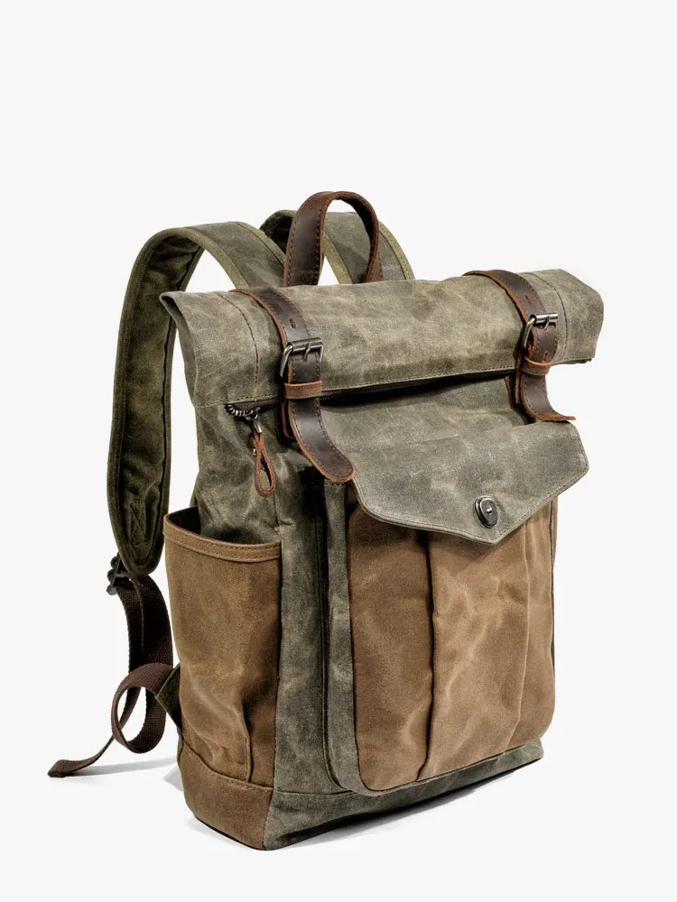 Canvas Roll Top Backpack