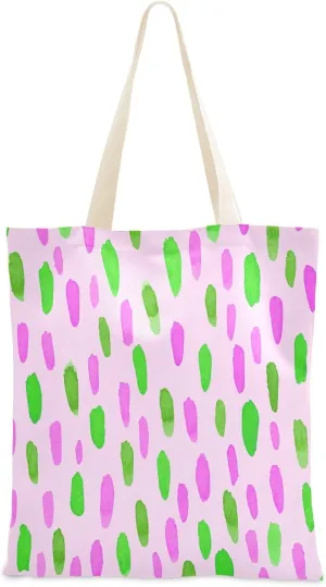 Canvas Tote Bag for Women's Shoulder Bag Hobo Crossbody Handbag Stylish Casual Pocket Zipper Water Drop Pattern 1