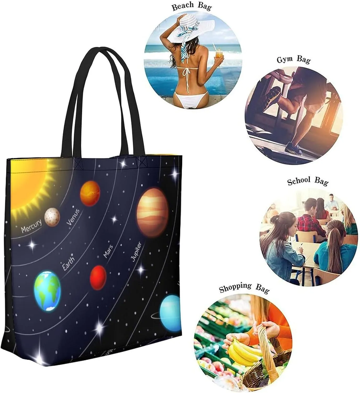 Canvas Tote Bag Large Women Casual Shoulder Bag Handbag Reusable Beach Shopping Grocery Bag For Outdoors
