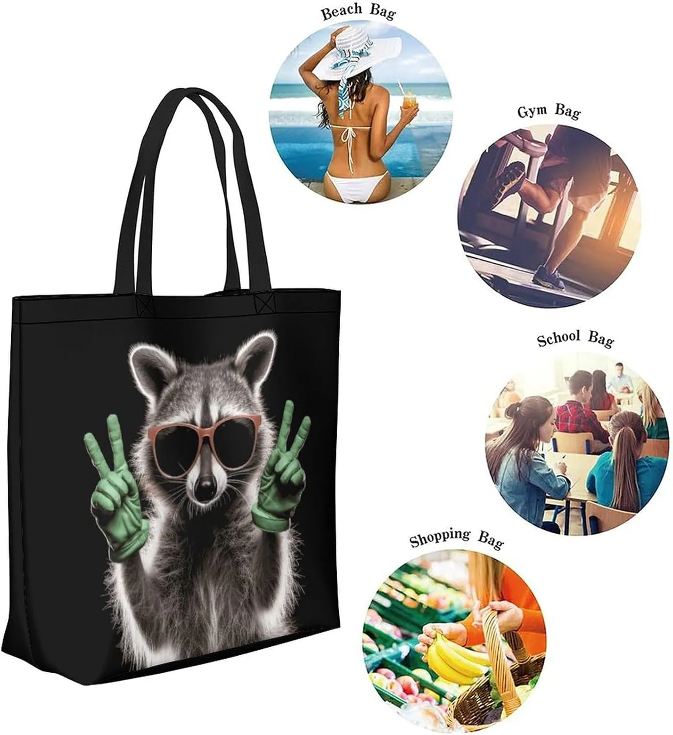 Canvas Tote Bag Large Women Casual Shoulder Bag Handbag Reusable Beach Shopping Grocery Bag For Outdoors