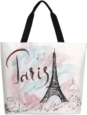 Canvas Tote Bag Large Women Casual Shoulder Bag Handbag Reusable Beach Shopping Grocery Bag For Outdoors