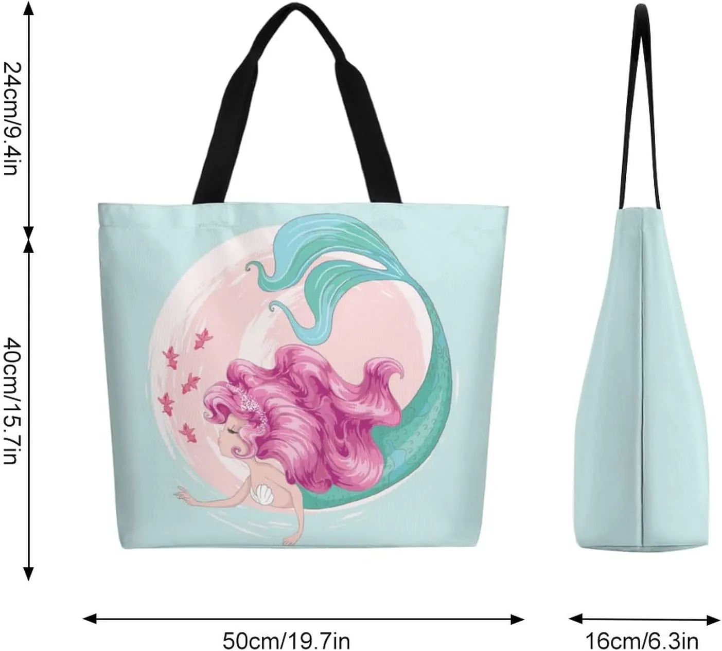 Canvas Tote Bag Large Women Casual Shoulder Bag Handbag Reusable Beach Shopping Grocery Bag For Outdoors