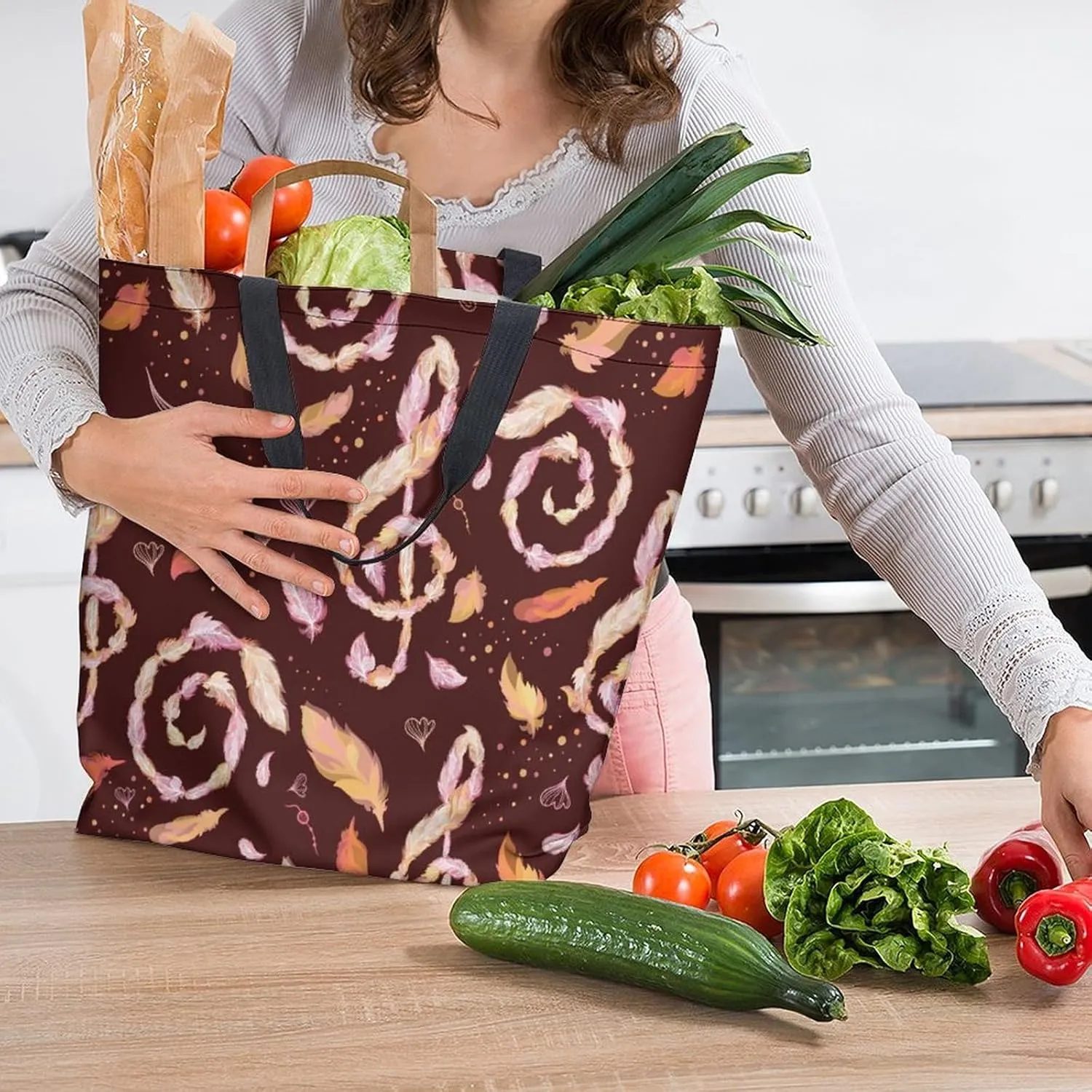 Canvas Tote Bag Large Women Casual Shoulder Bag Handbag Reusable Beach Shopping Grocery Bag For Outdoors