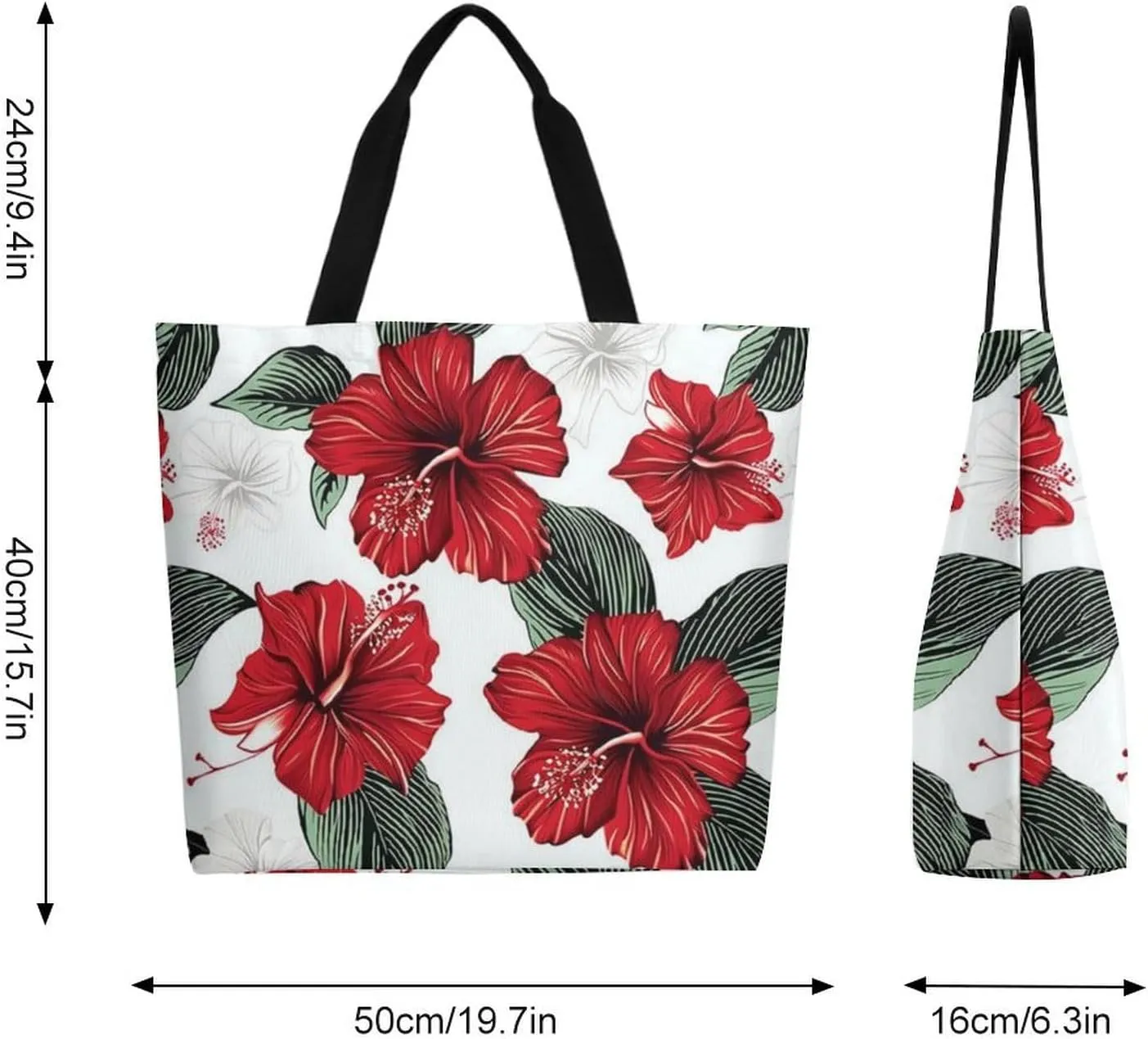Canvas Tote Bag Large Women Casual Shoulder Bag Handbag Reusable Beach Shopping Grocery Bag For Outdoors