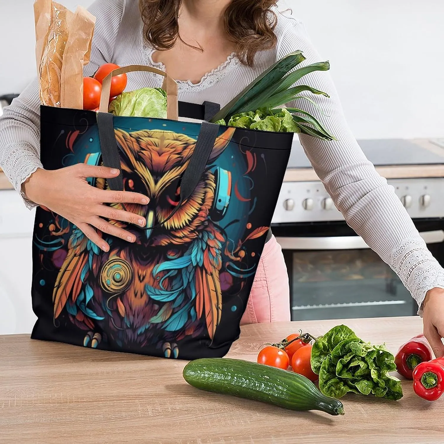 Canvas Tote Bag Large Women Casual Shoulder Bag Handbag Reusable Beach Shopping Grocery Bag For Outdoors
