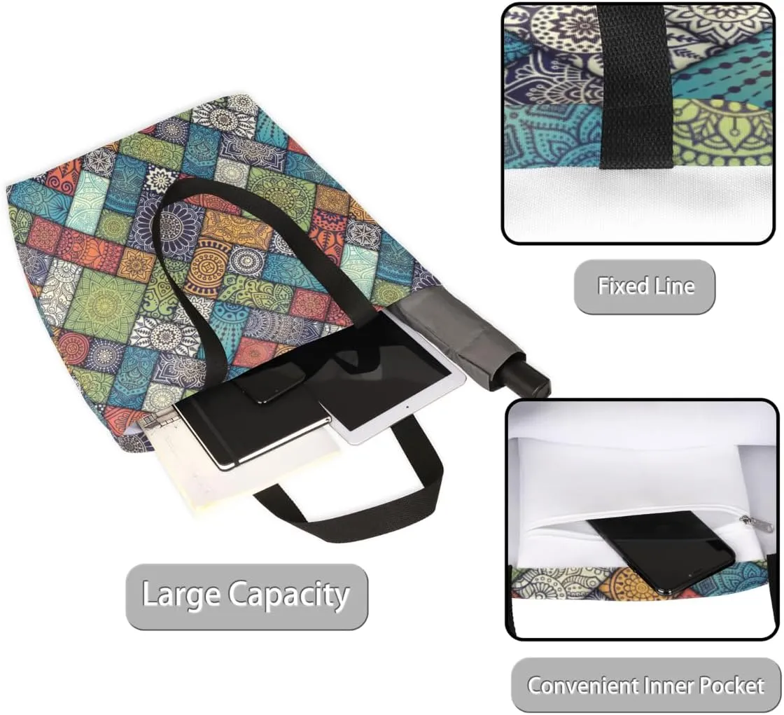 Canvas Tote Bag Large Women Casual Shoulder Bag Handbag Reusable Storage Shoulder Bag