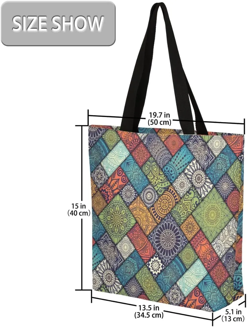 Canvas Tote Bag Large Women Casual Shoulder Bag Handbag Reusable Storage Shoulder Bag