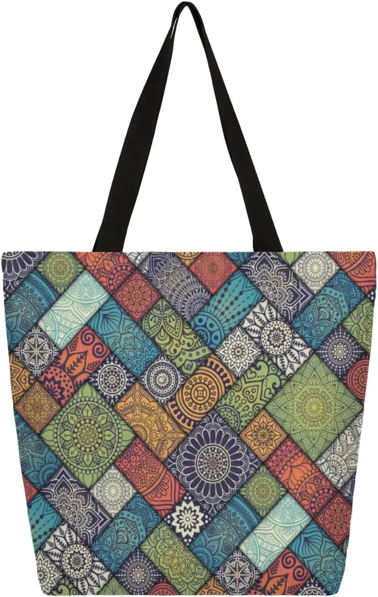 Canvas Tote Bag Large Women Casual Shoulder Bag Handbag Reusable Storage Shoulder Bag