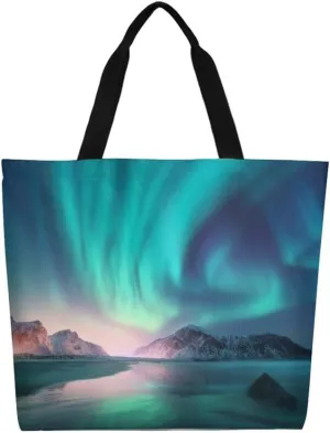 Canvas Tote Bag - Large Women's Casual Shoulder Handbag - Reusable Beach & Shopping Grocery Bag for Outdoors