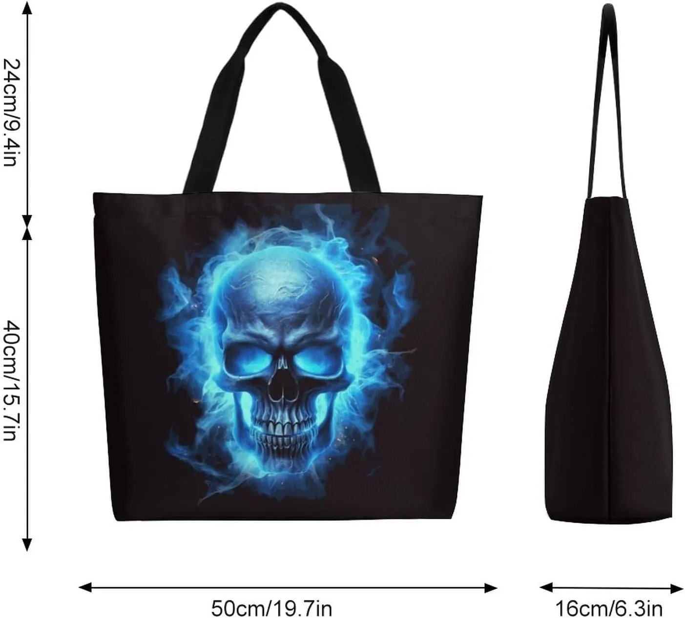 Canvas Tote Bag - Large Women's Casual Shoulder Handbag - Reusable Beach & Shopping Grocery Bag for Outdoors
