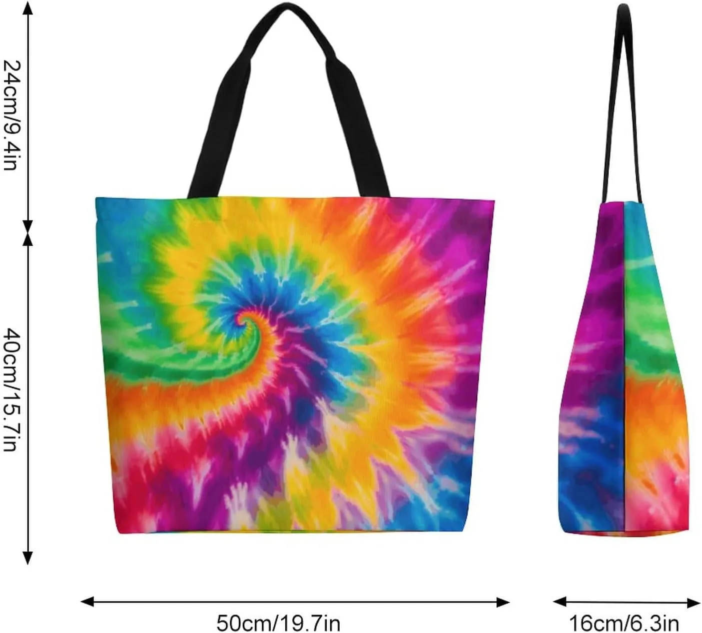 Canvas Tote Bag - Large Women's Casual Shoulder Handbag - Reusable Beach & Shopping Grocery Bag for Outdoors