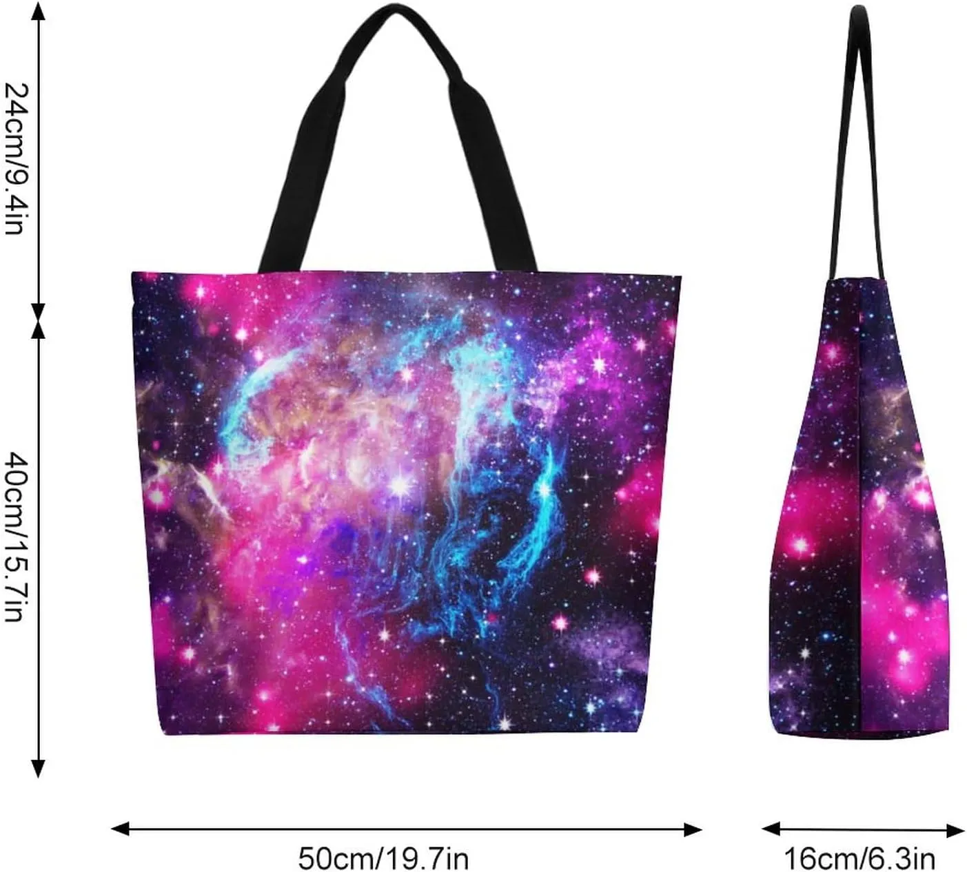 Canvas Tote Bag - Large Women's Casual Shoulder Handbag - Reusable Beach & Shopping Grocery Bag for Outdoors