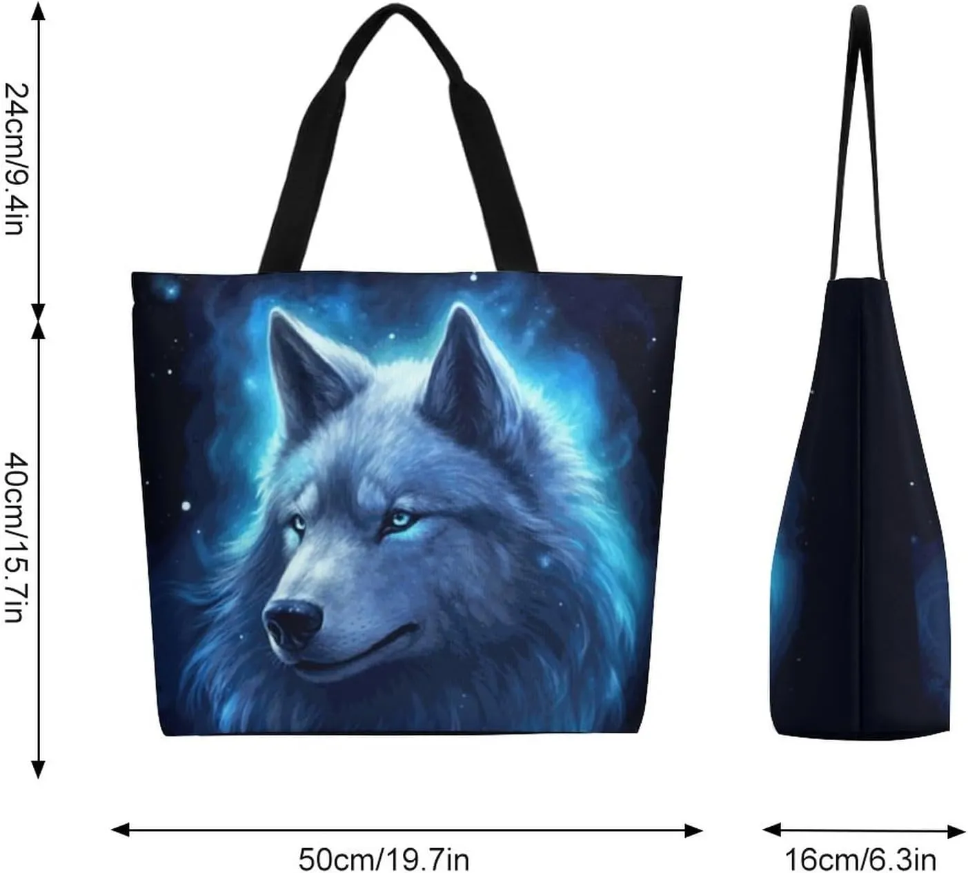 Canvas Tote Bag - Large Women's Casual Shoulder Handbag - Reusable Beach & Shopping Grocery Bag for Outdoors