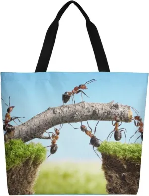 Canvas Tote Bag - Large Women's Casual Shoulder Handbag - Reusable Beach & Shopping Grocery Bag for Outdoors