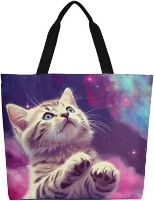 Canvas Tote Bag - Large Women's Casual Shoulder Handbag - Reusable Beach & Shopping Grocery Bag for Outdoors