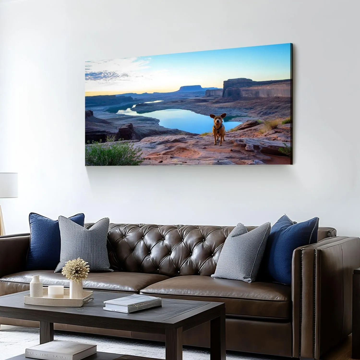 Canvas Wall Art Prints Alstrom Point Lake Powell Large Framed Wall Art Painting Artwork Poster Hanging Home Decor for Living Room Office Bathroom 30"x60"