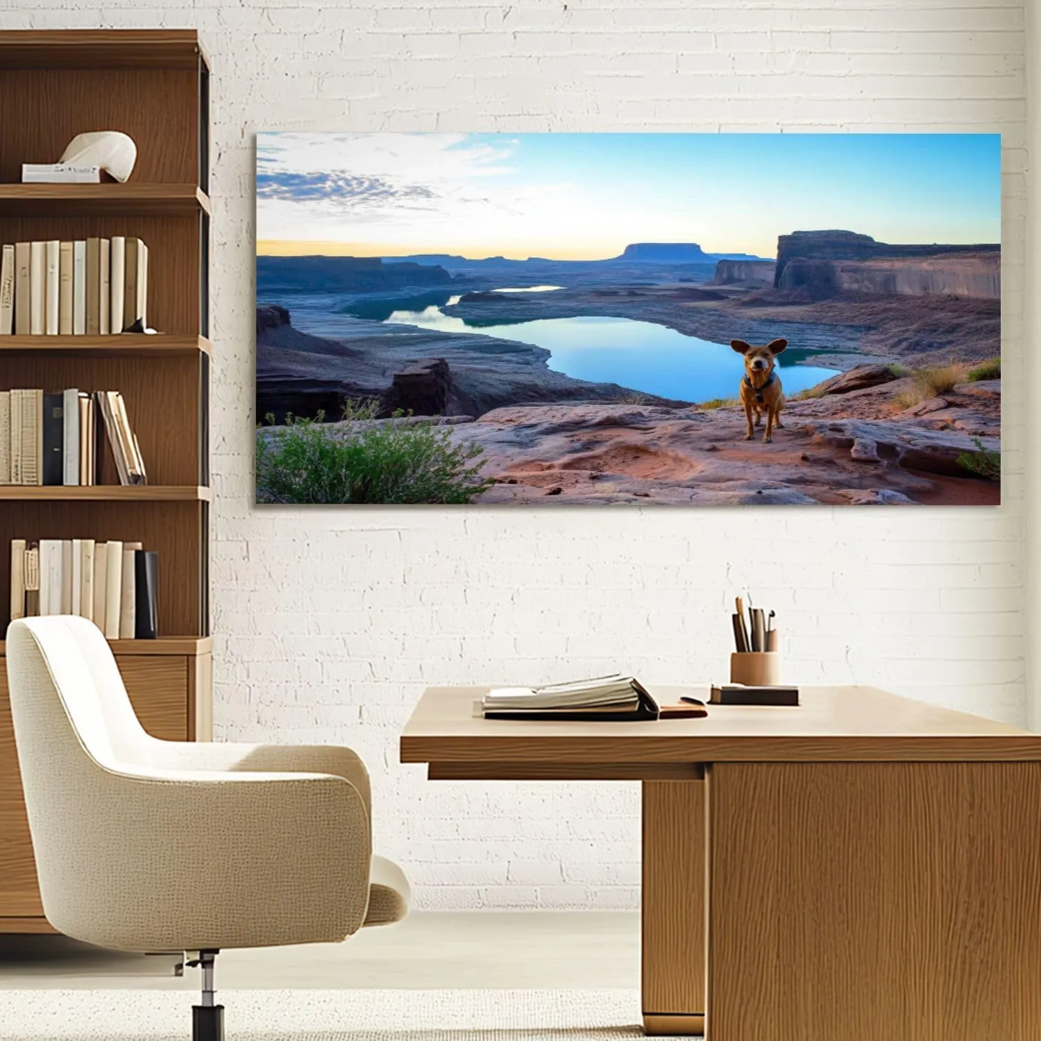 Canvas Wall Art Prints Alstrom Point Lake Powell Large Framed Wall Art Painting Artwork Poster Hanging Home Decor for Living Room Office Bathroom 30"x60"