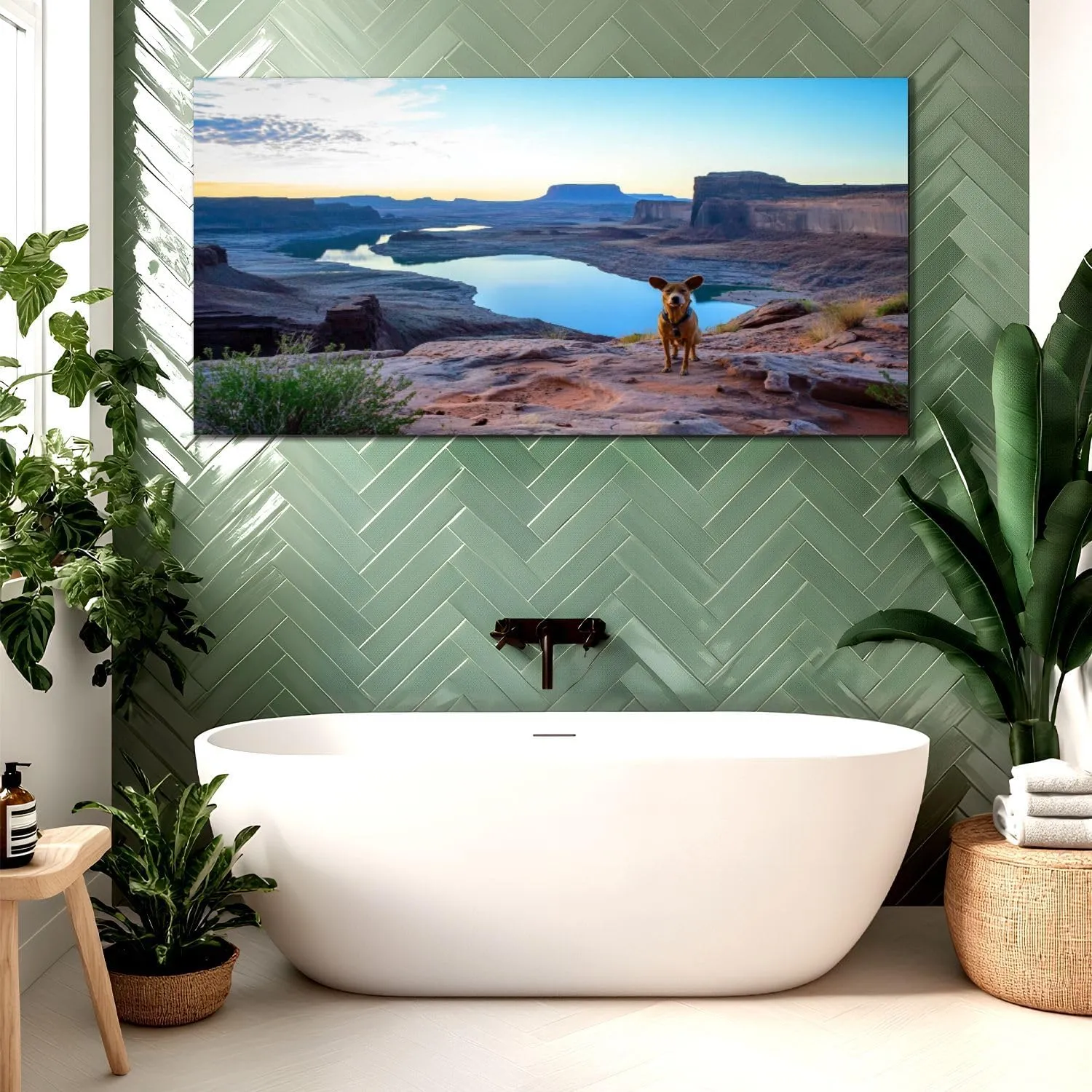 Canvas Wall Art Prints Alstrom Point Lake Powell Large Framed Wall Art Painting Artwork Poster Hanging Home Decor for Living Room Office Bathroom 30"x60"