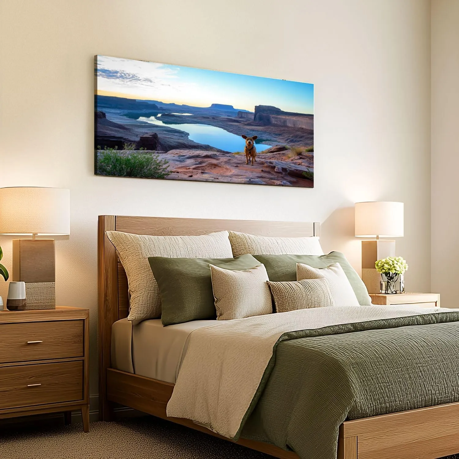 Canvas Wall Art Prints Alstrom Point Lake Powell Large Framed Wall Art Painting Artwork Poster Hanging Home Decor for Living Room Office Bathroom 30"x60"