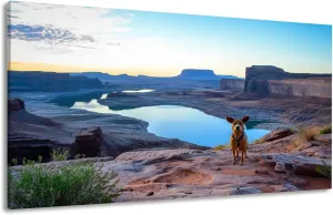 Canvas Wall Art Prints Alstrom Point Lake Powell Large Framed Wall Art Painting Artwork Poster Hanging Home Decor for Living Room Office Bathroom 30"x60"