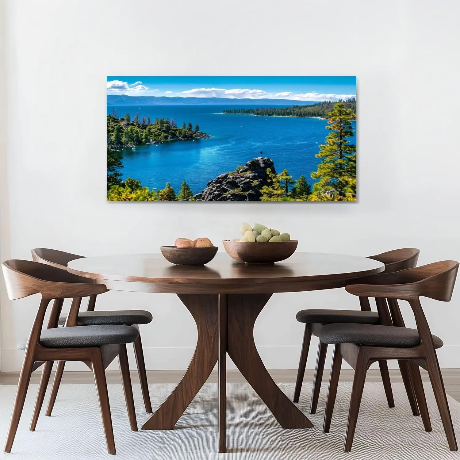 Canvas Wall Art Prints beautiful hike lake california exploration pictures Large Framed Wall Art Painting Artwork Poster Hanging Home Decor for Living Room Office Bathroom 20"x40"