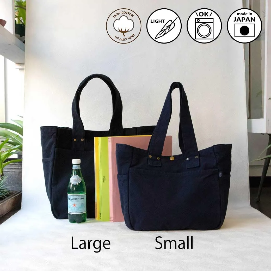 Canvas Work Tote Bag Cotton100% japan Washable Sholder hand Large capacity Shopping Bag (VC-3)