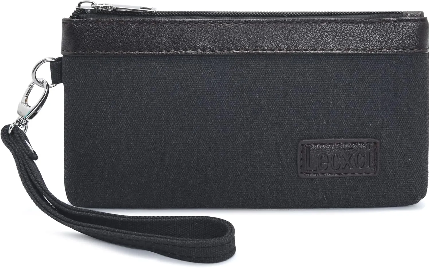 Canvas Wristlets Bag Clutch Purses Wallet Slim Credit Card Holder Clutch with Removable Strap Cell Phone Wallet