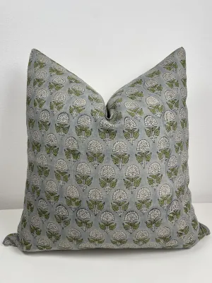 Canyon Theory Hand Block Print Pure Linen 20x20 Inch Throw Pillow Cover: Handmade Vintage Cushion Cover (Sawyer)