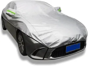 Car Cover for Golf MK4(1997-2006), Windproof Scratch-Proof Anti-uv Windshield Protection, Oxford Cloth Auto Waterproof and Durable Tarpaulin (Color : Silver)