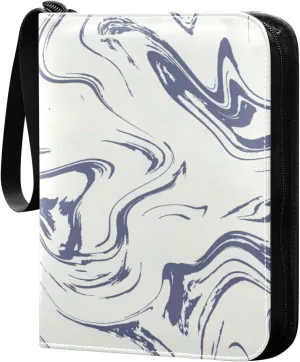 Card Binder 4 Pocket, Trading Card Binder Holder Fits 400 Cards with 50 Sleeves, Card Collection Binder Album Book Holder for Baseball Football Games Cards, Paint Pattern
