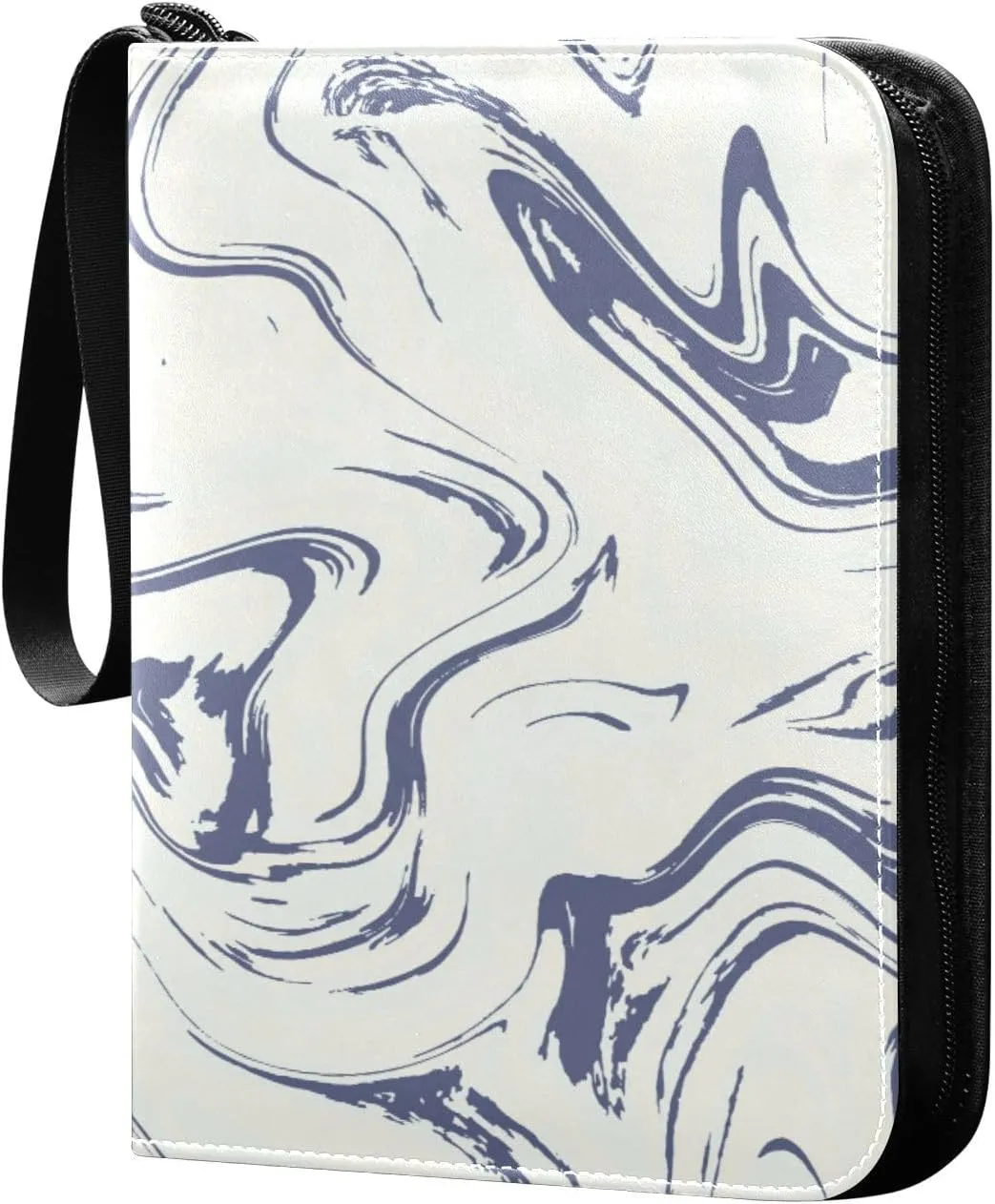 Card Binder 4 Pocket, Trading Card Binder Holder Fits 400 Cards with 50 Sleeves, Card Collection Binder Album Book Holder for Baseball Football Games Cards, Paint Pattern