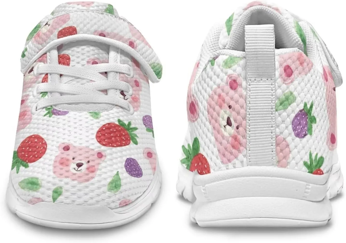Casual House Shoes Lightweight Anti-Skid Sneakers Boys Girls Breathable Single Buckle Mesh Shoes for Athletic US 11-15 White Sole