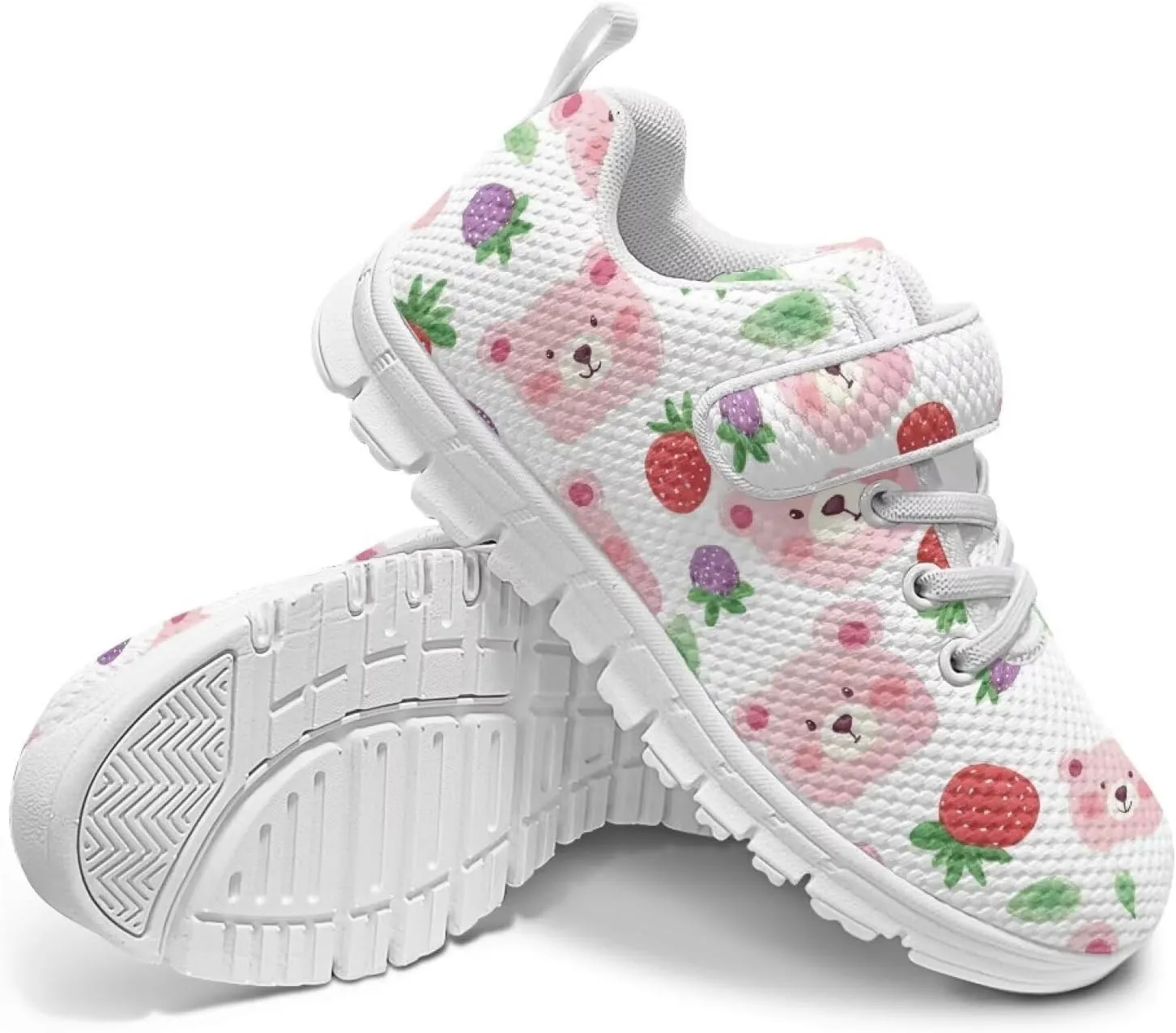 Casual House Shoes Lightweight Anti-Skid Sneakers Boys Girls Breathable Single Buckle Mesh Shoes for Athletic US 11-15 White Sole