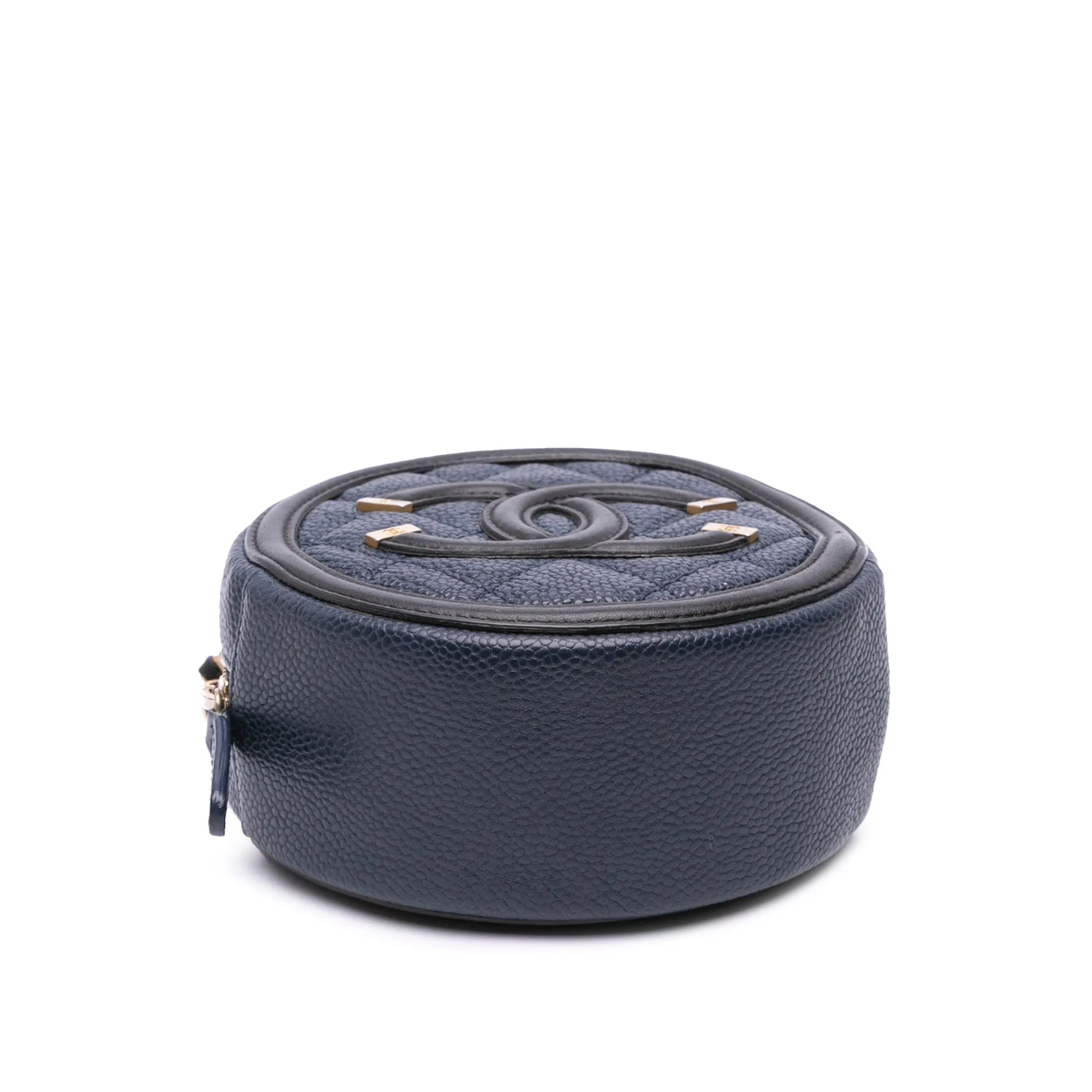 Caviar CC Filigree Round Crossbody Bag