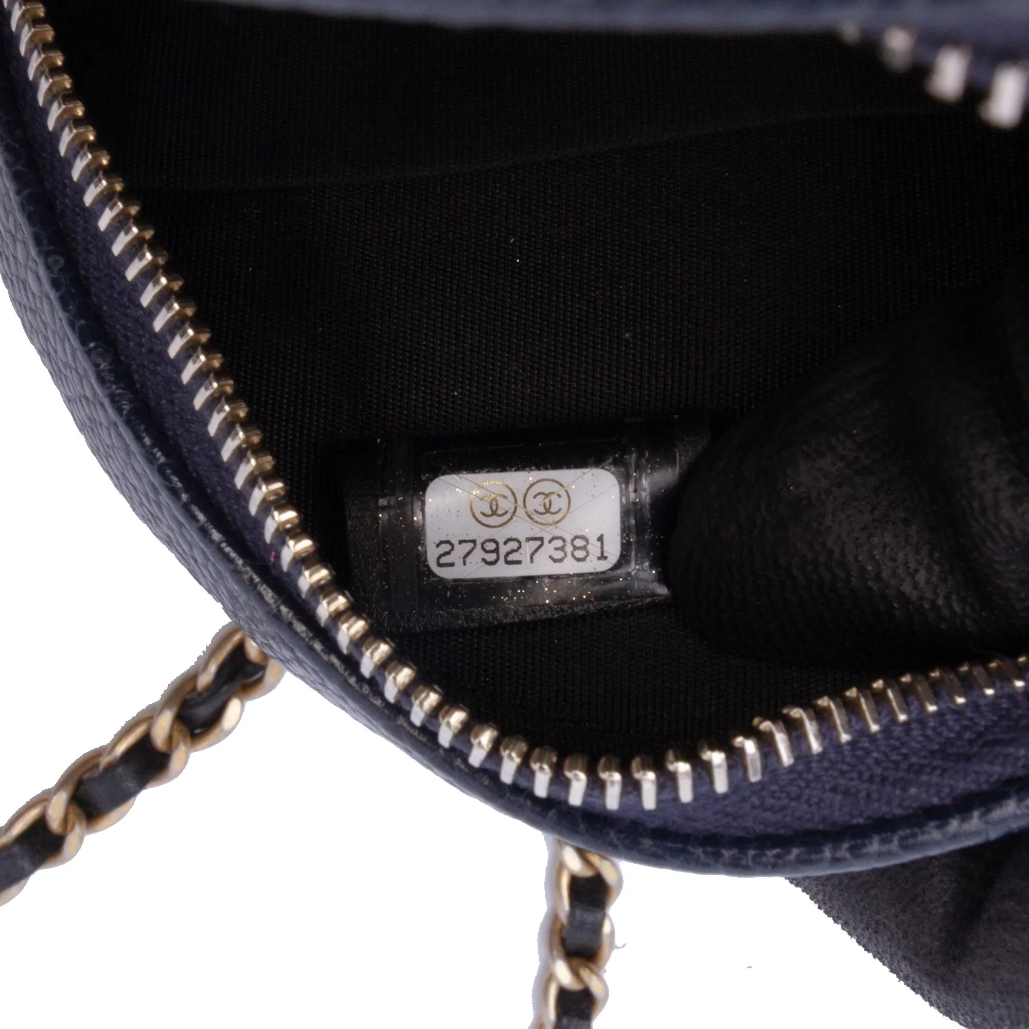 Caviar CC Filigree Round Crossbody Bag