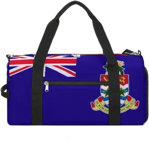 Cayman Lslands Flag Duffel for Men Women with Shoe Compartment and Wet Pocket