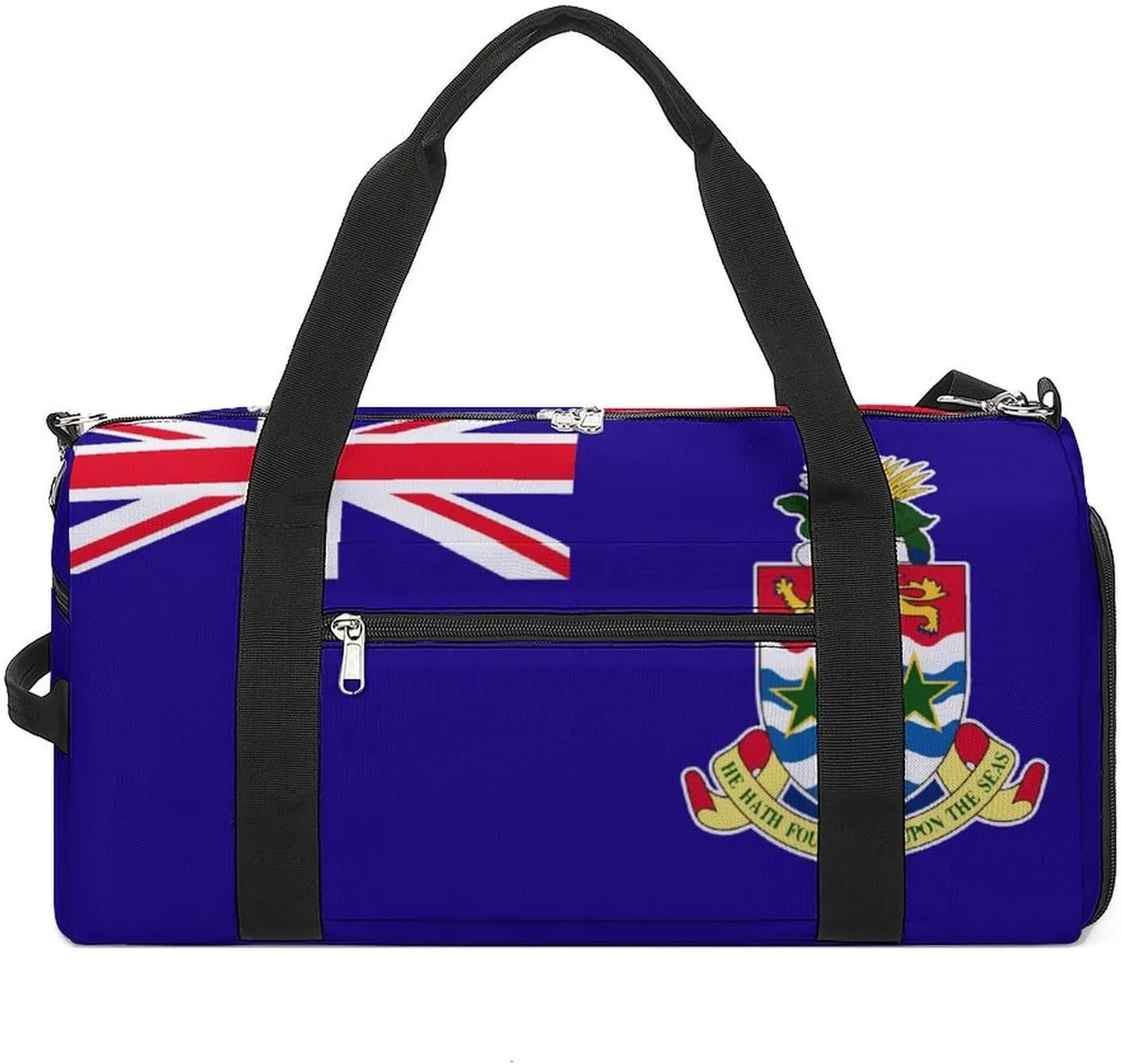 Cayman Lslands Flag Duffel for Men Women with Shoe Compartment and Wet Pocket