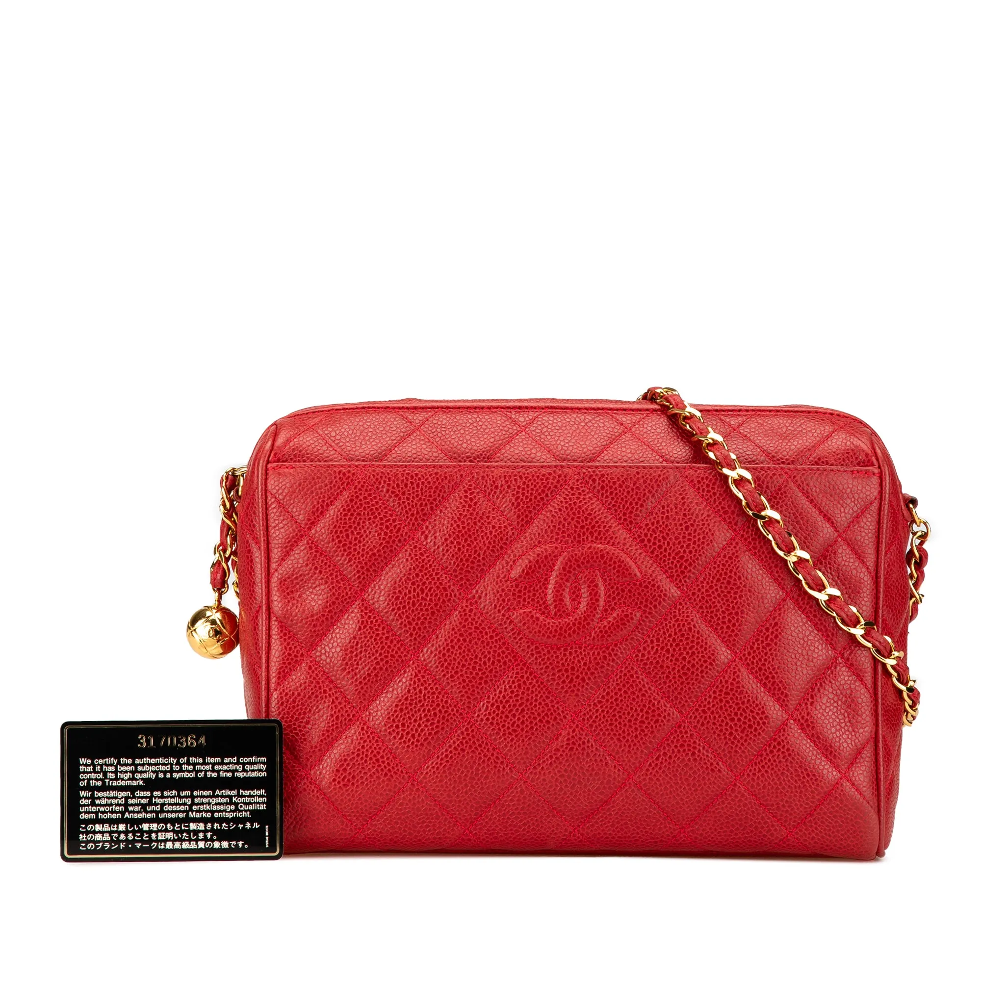 CC Quilted Caviar Chain Camera Bag