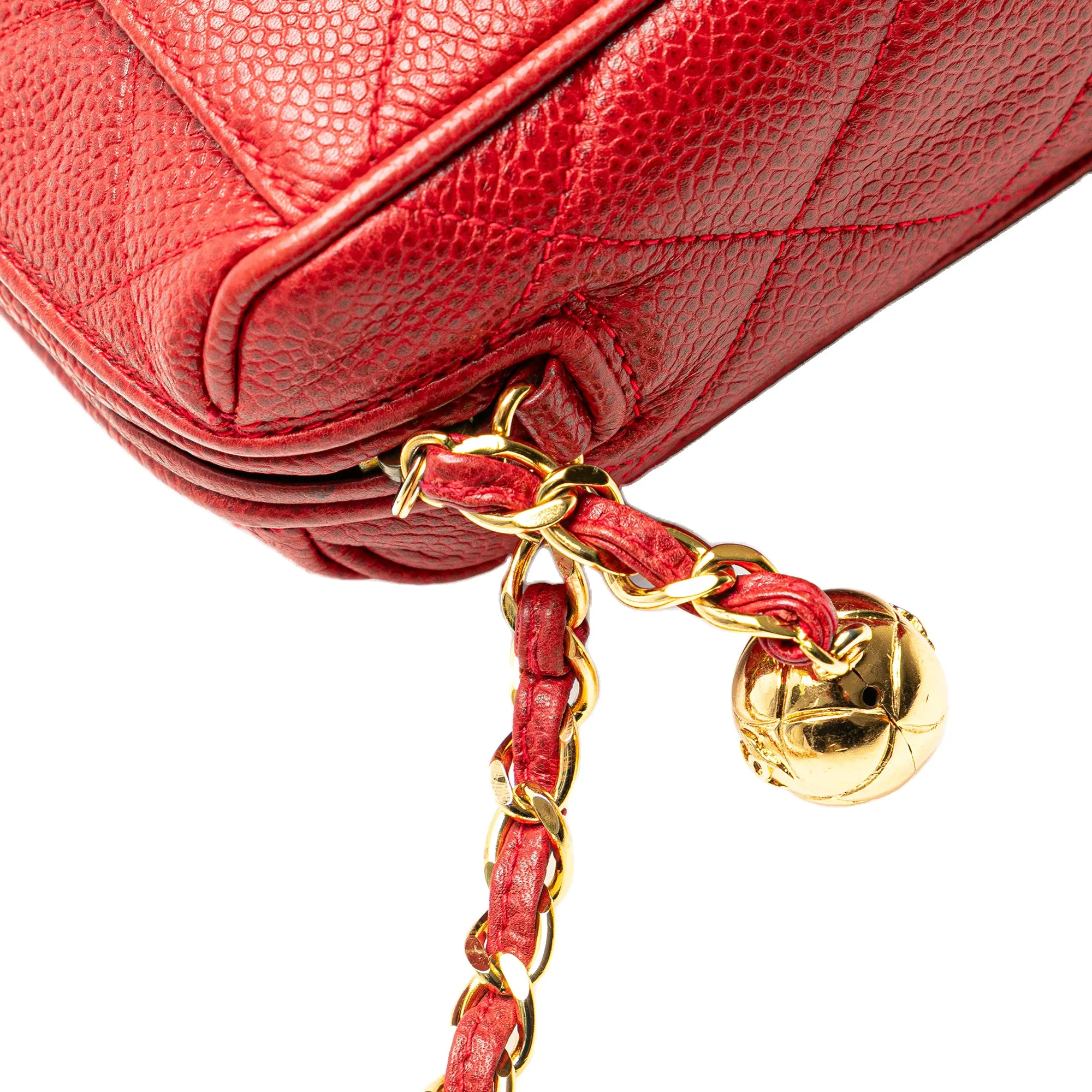 CC Quilted Caviar Chain Camera Bag