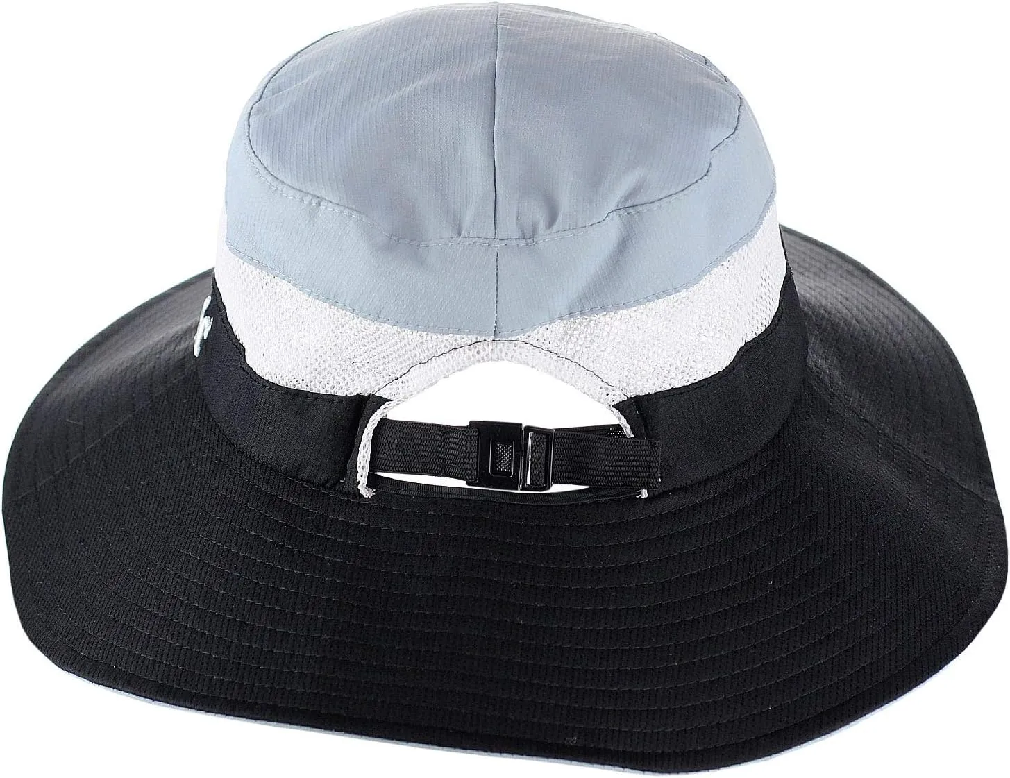 C.C Safari Sun Hat Wide Brim Hat with Ponytail Hole Packable UPF 50  for Hiking Camping
