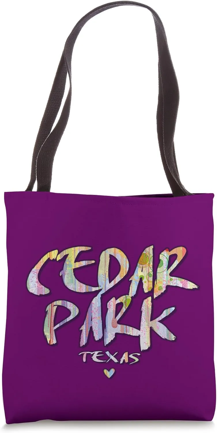 Cedar Park Texas - Cedar Park TX Watercolor Logo Tote Bag