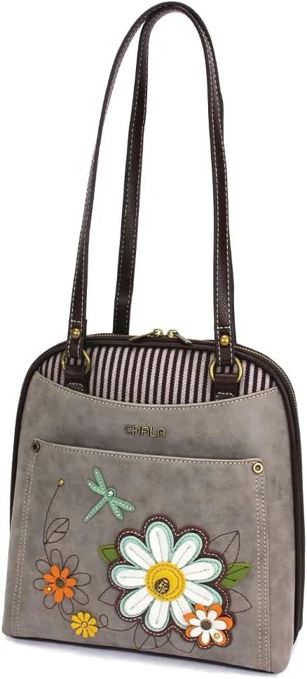 CHALA Group Handbags Multi-Color Convertible Mini Backpack Purse (870)