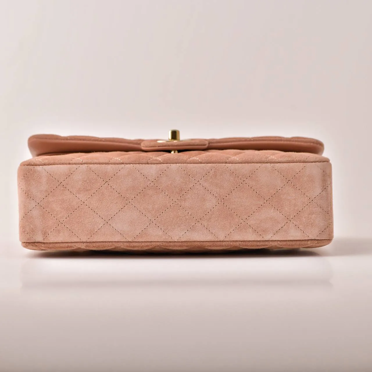 Chanel Classic Flap Light Pink Suede Medium Bag